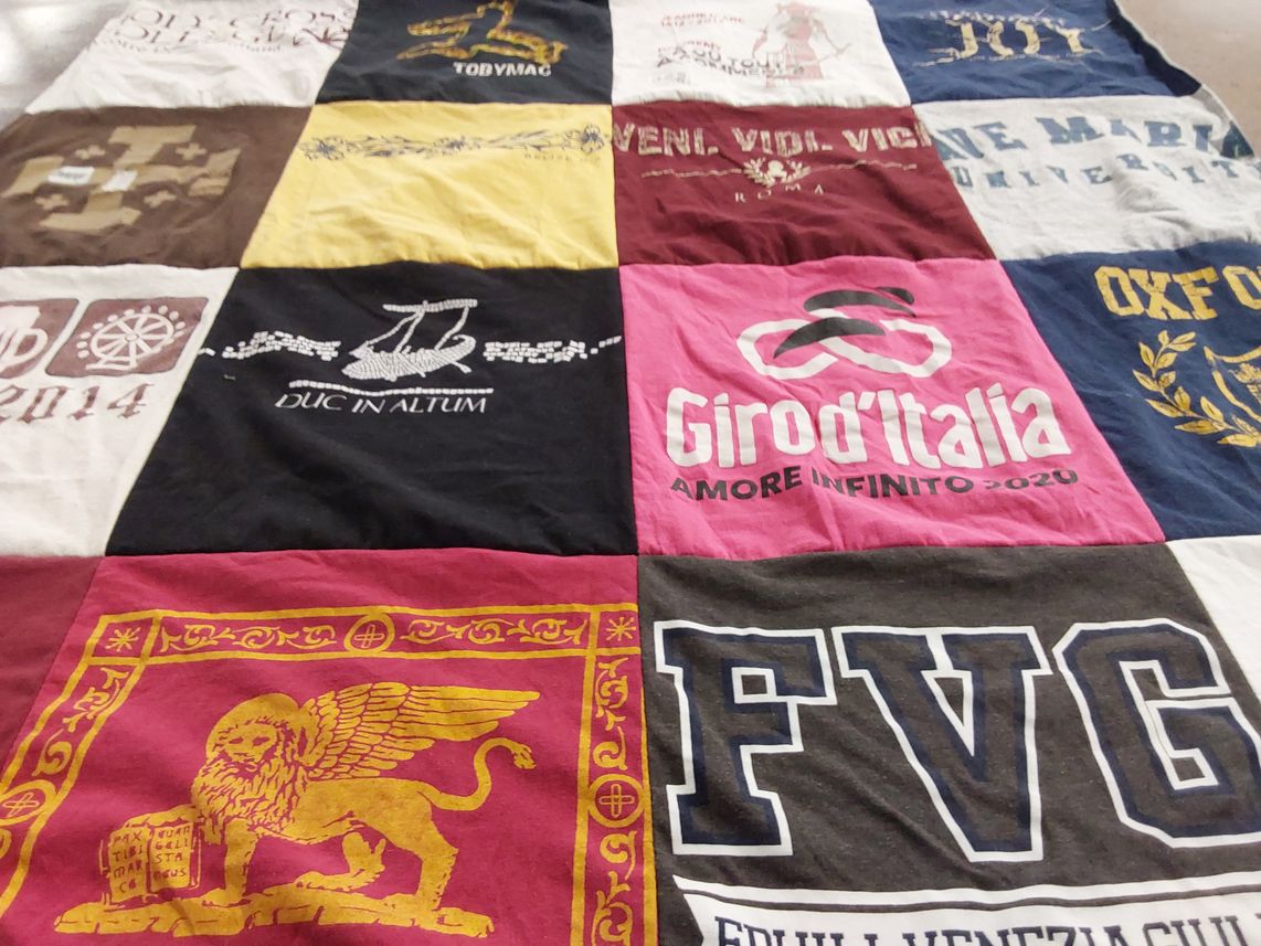 T-shirt quilt from one marie university by Ivory from FL
