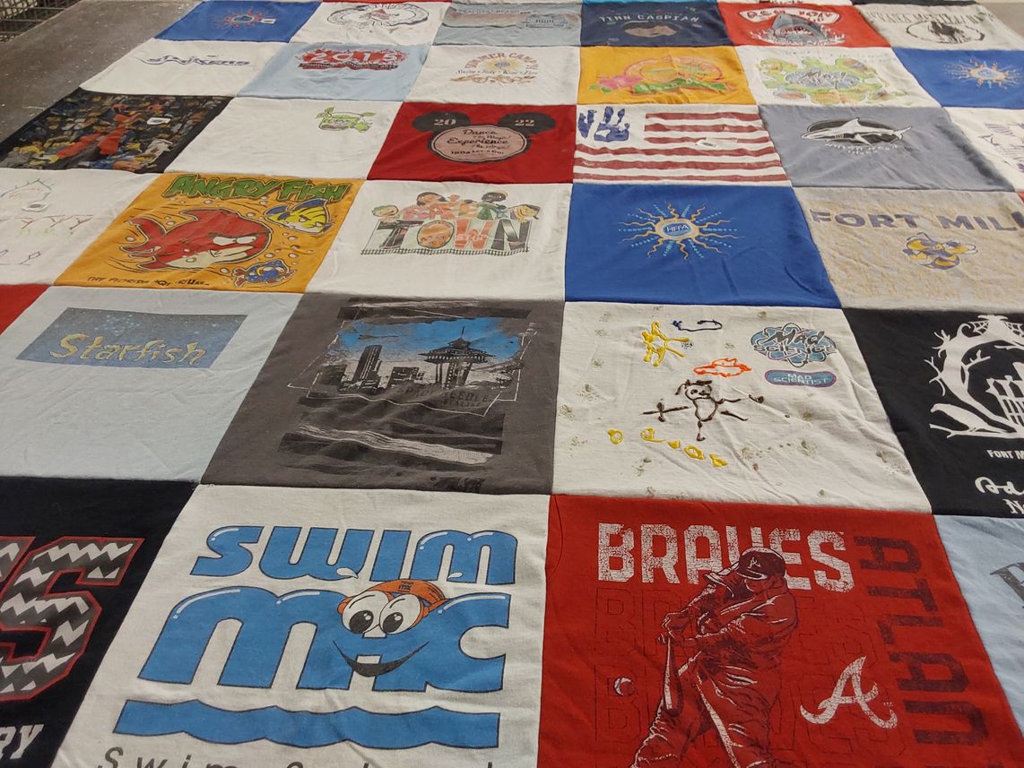 T-shirt quilt featuring atlanta braves by Daniela from NC