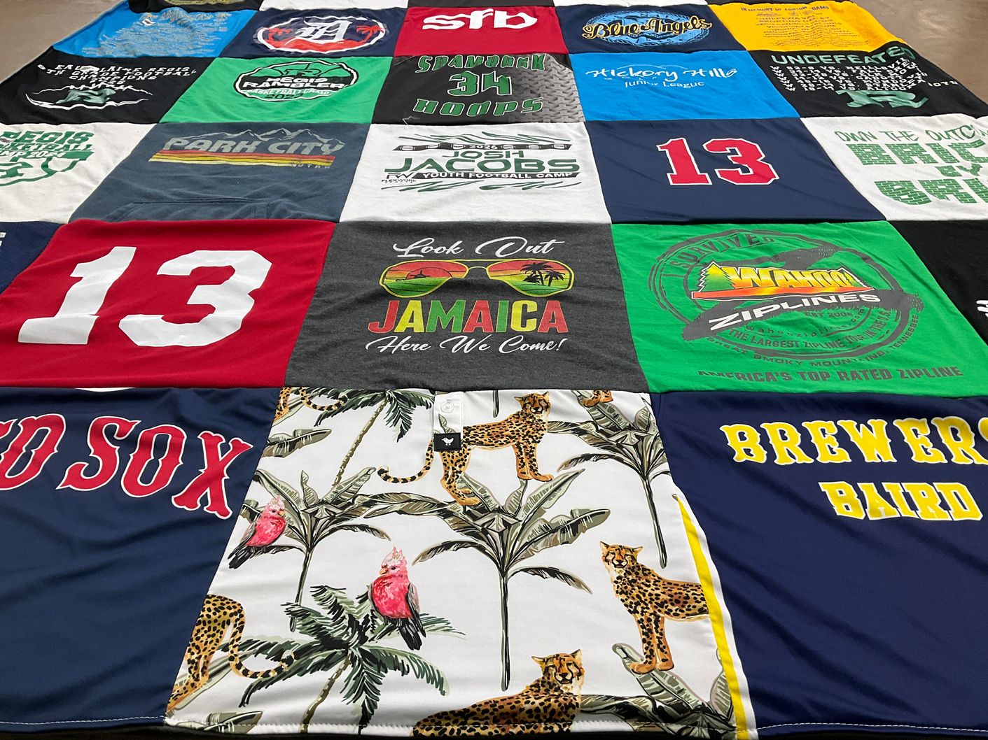 T-shirt quilt featuring boston red sox by sena from WI