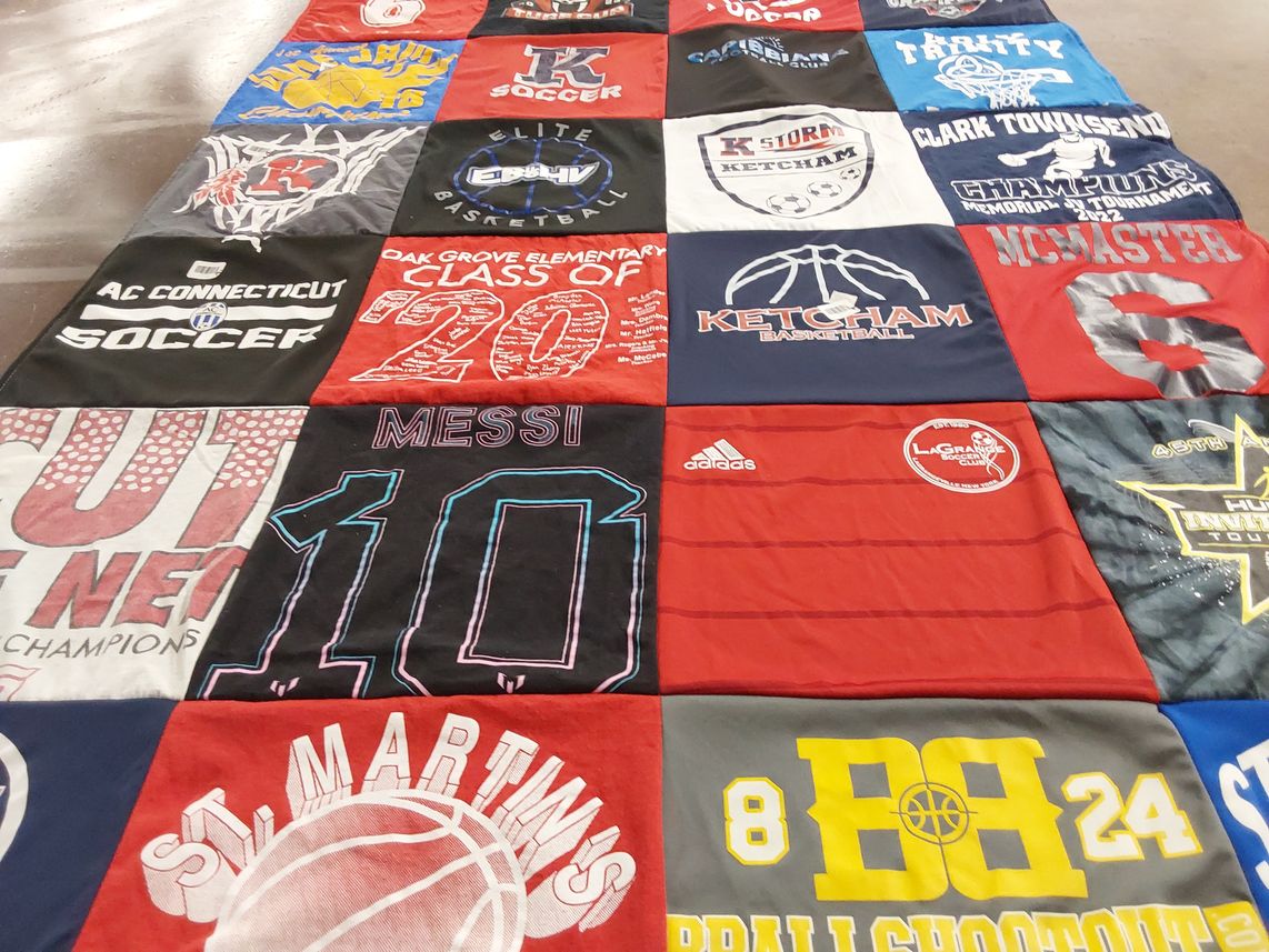 T-shirt quilt featuring ketcham basketball, k storm by Jessica from NY