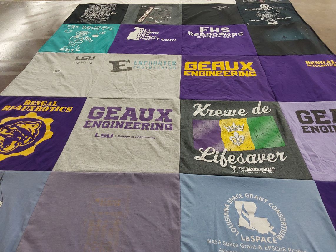 T-shirt quilt featuring fhs rebodawgs, bengal rauxbotics by Tristan from MA