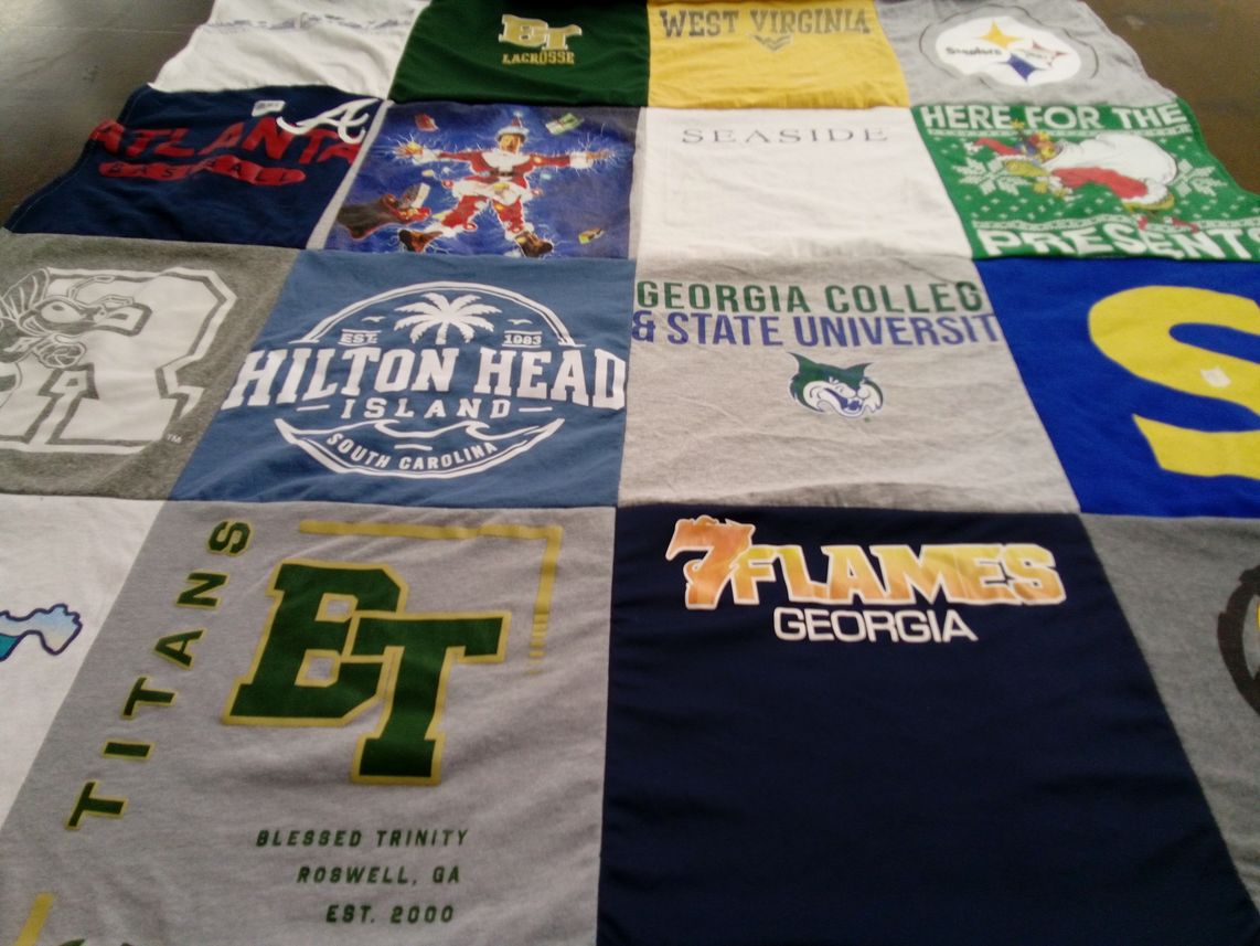 T-shirt quilt featuring 7 flames, atlanta braves by Melissa from SC