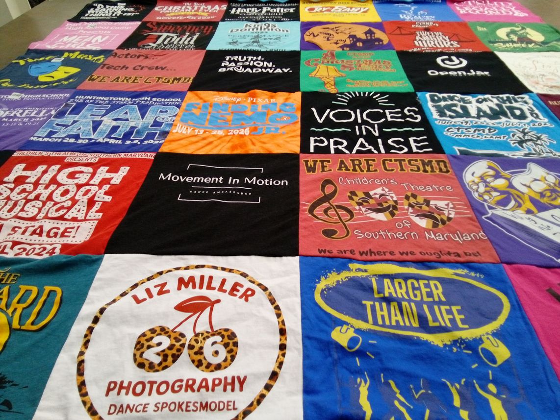 T-shirt quilt from huntingtown high school by Shelly from MD