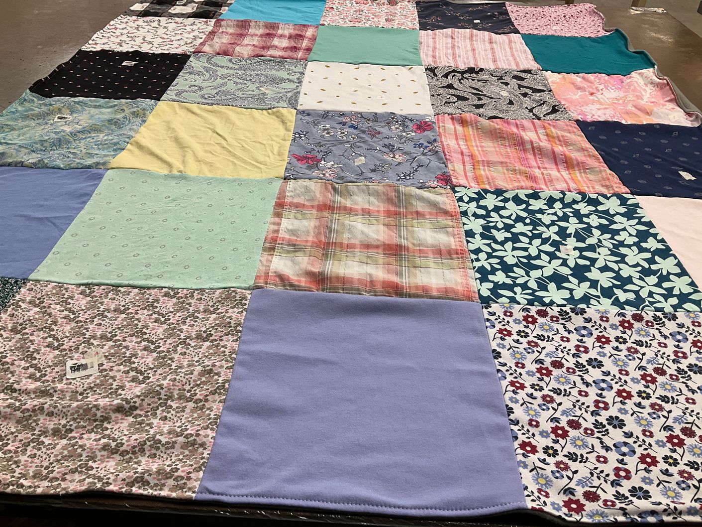 T-shirt quilt with quilting, crafting themes by Carolyn from PA