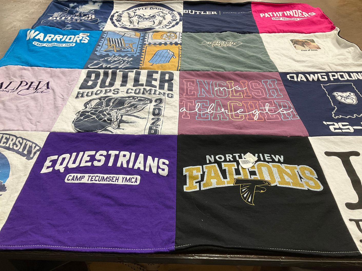 T-shirt quilt featuring butler basketball, northview fallons by Payton from IN