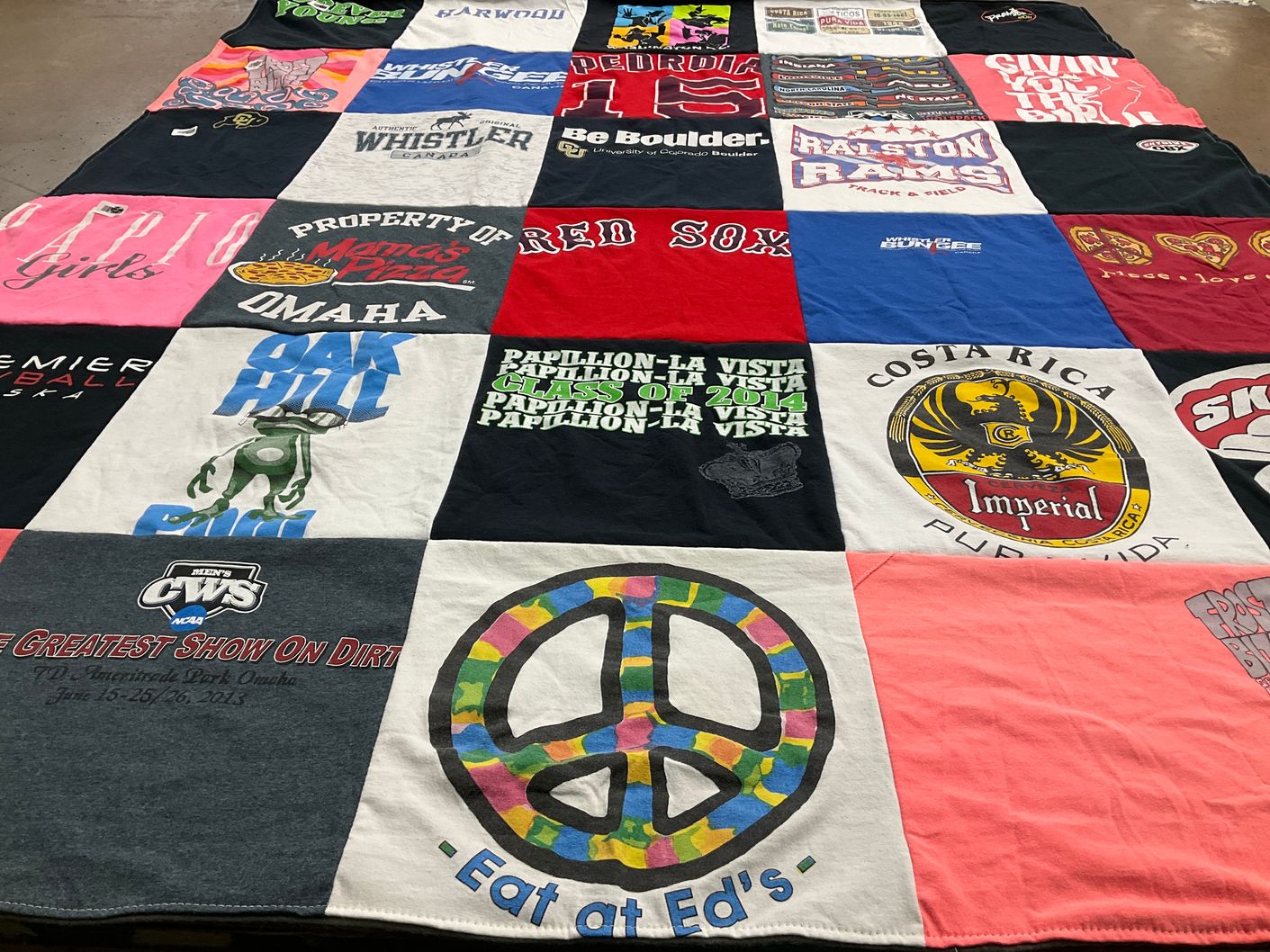T-shirt quilt featuring university of colorado boulder by Paula from NE