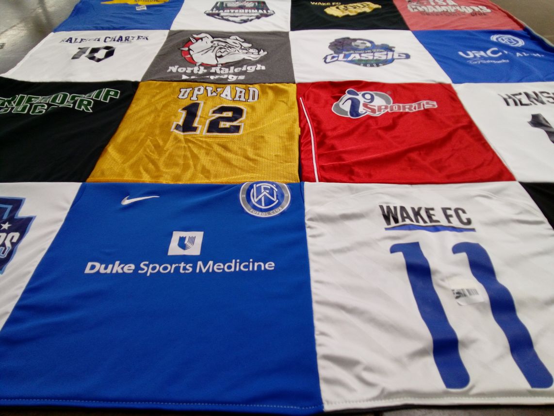 T-shirt quilt featuring wake fc by Michelle from NC