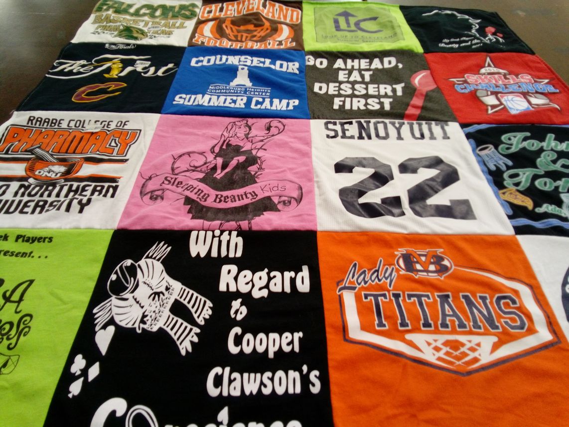 T-shirt quilt featuring lady titans by Isabelle from OH