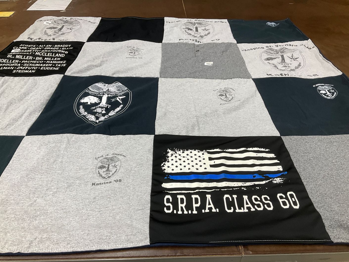 T-shirt quilt with service, community themes by Robert from LA