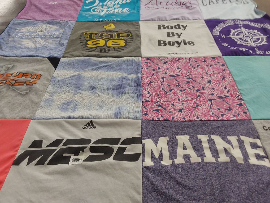 T-shirt quilt from university of maine by Christopher from MA