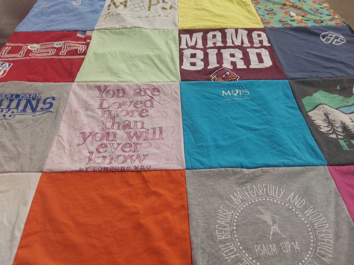 T-shirt quilt from west park high school by Steve from VA