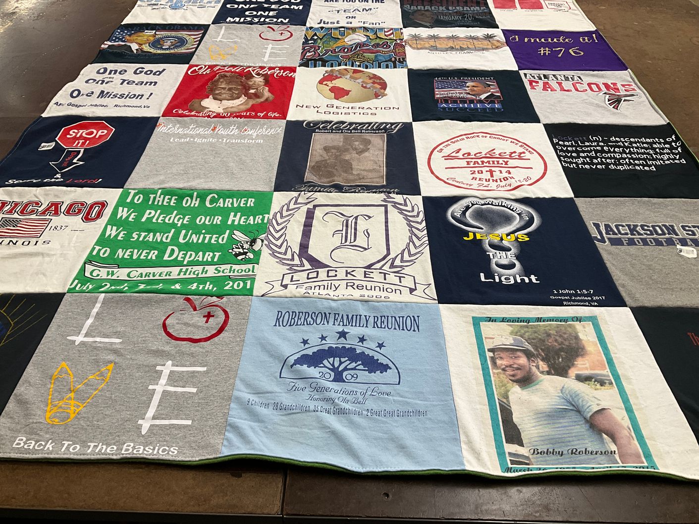 T-shirt quilt featuring atlanta falcons by Robert from GA