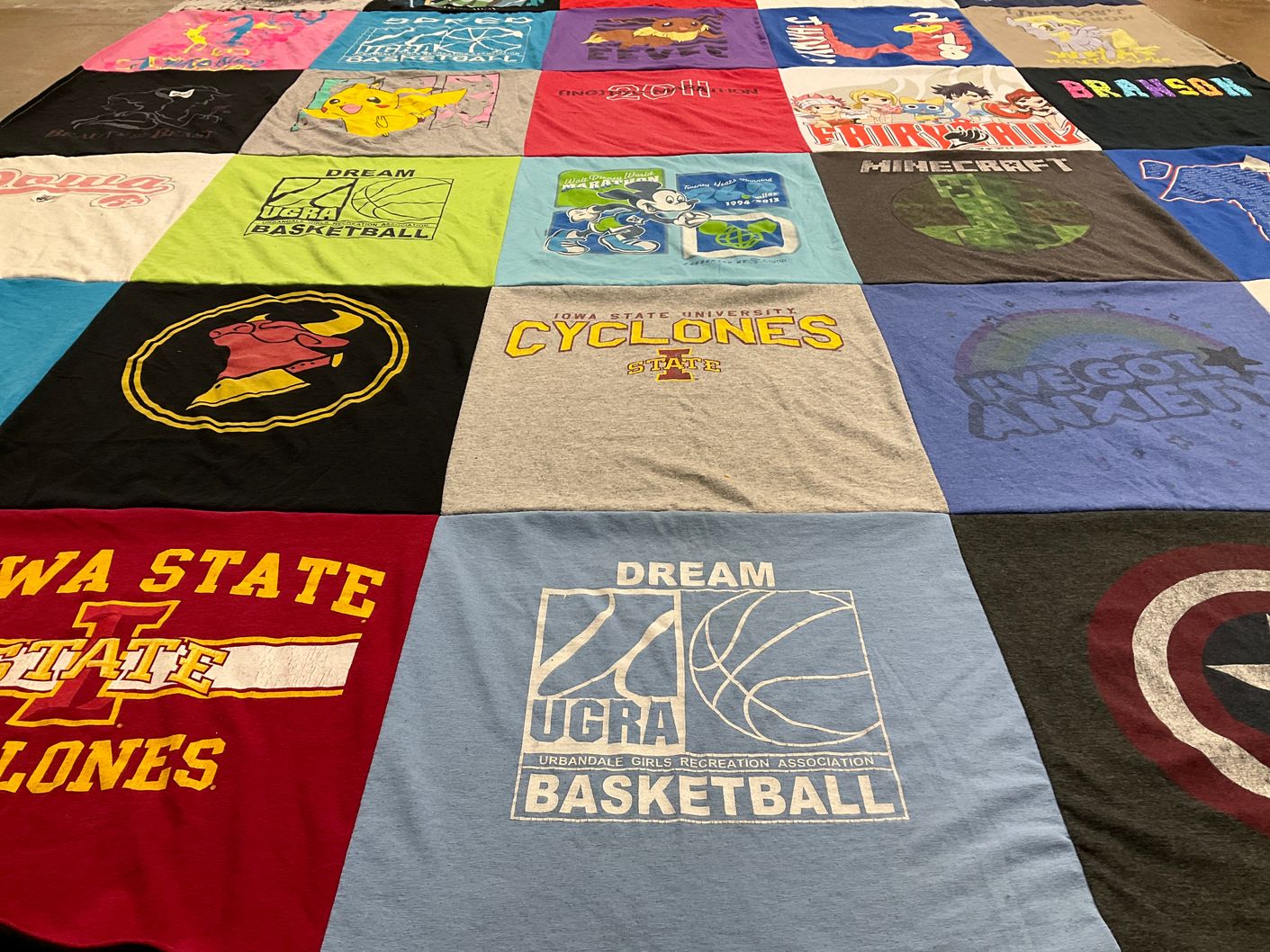 T-shirt quilt featuring iowa state cyclones by Tammy from IA