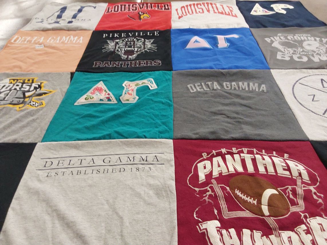 T-shirt quilt featuring pikeville panthers by Courtney from KY