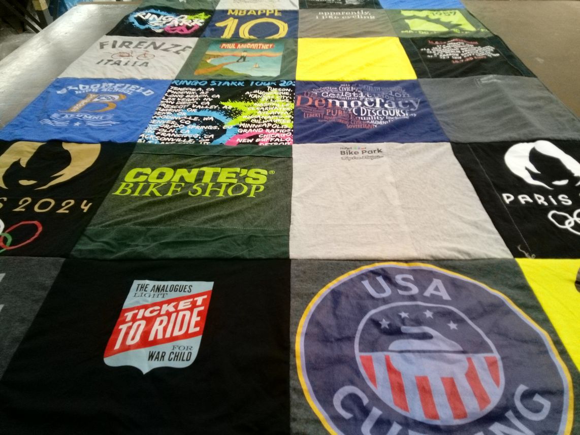 T-shirt quilt featuring usa curling by Steven from CA