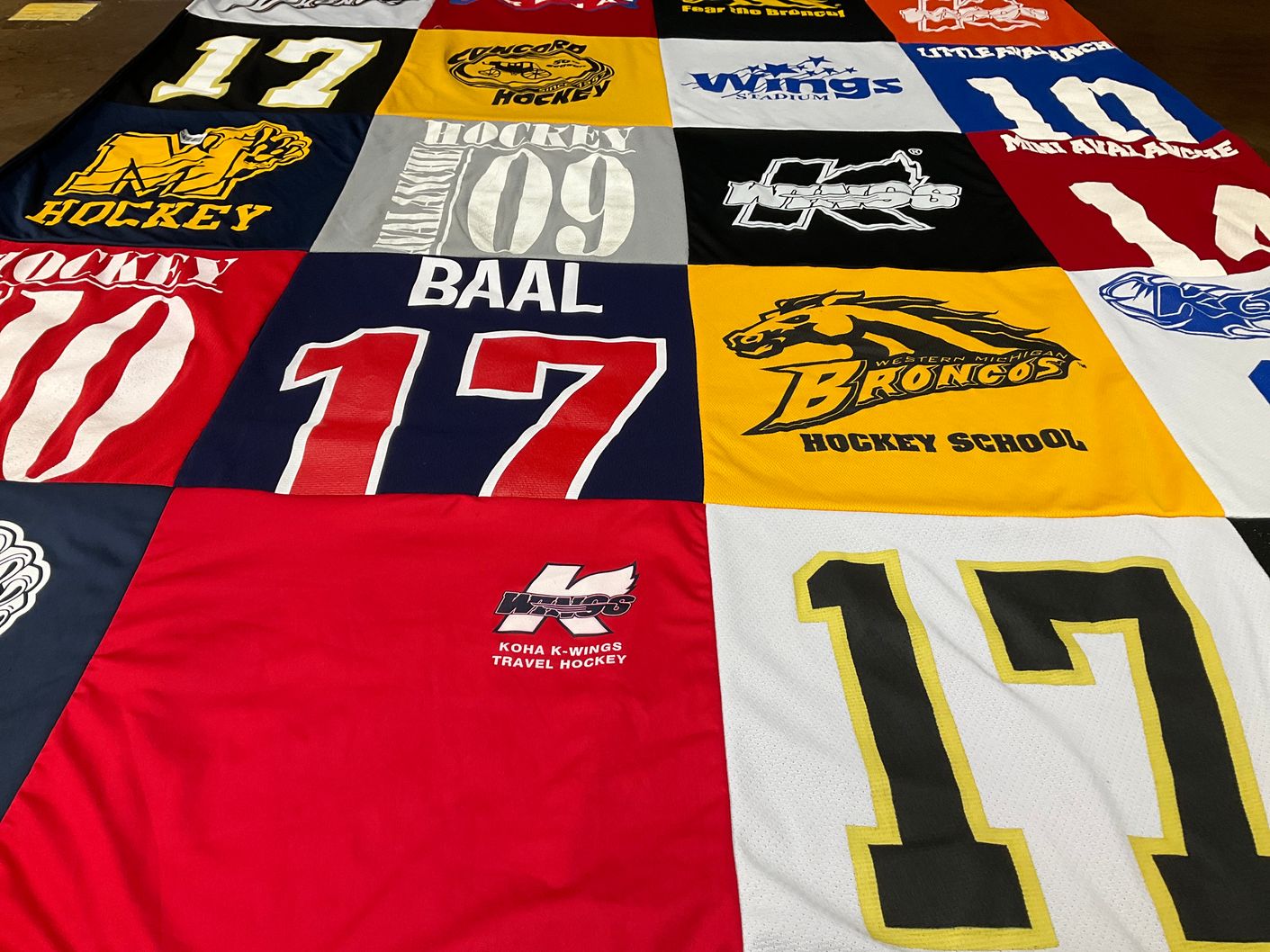 T-shirt quilt from western michigan university by Launna from MI