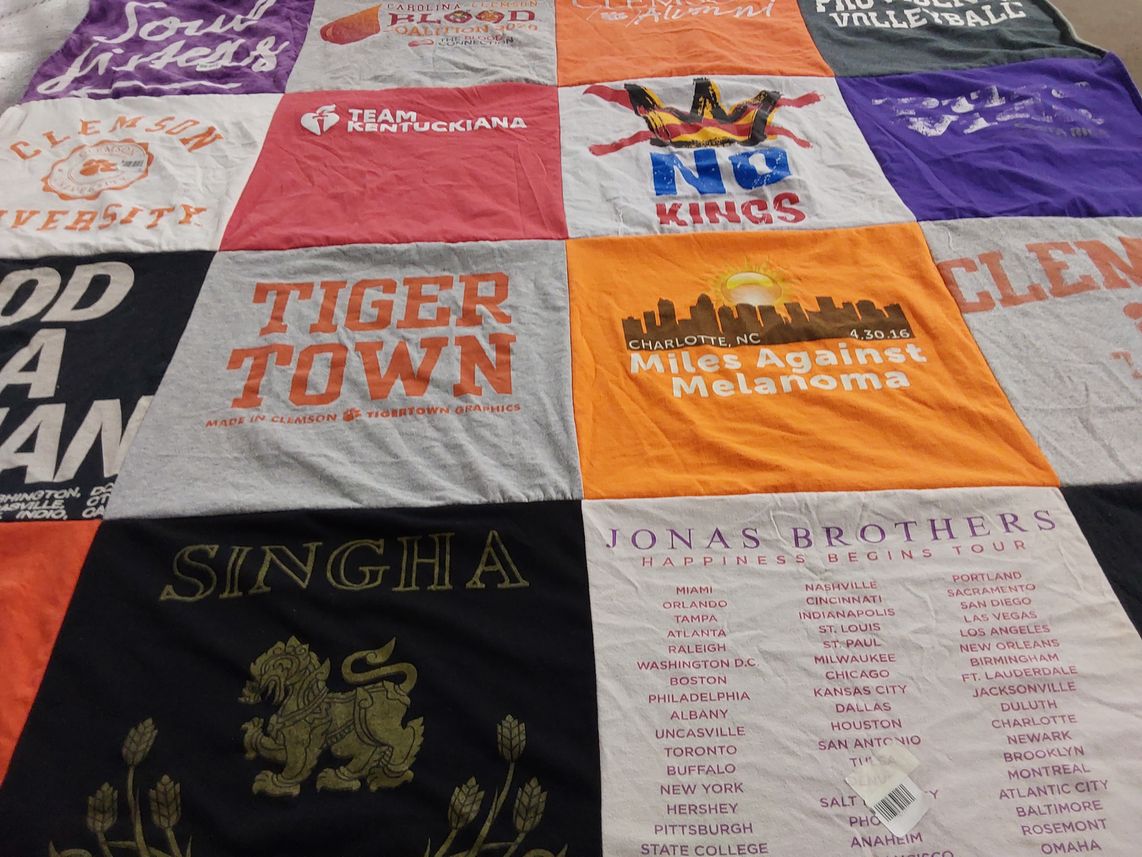 T-shirt quilt from clemson university by Kimberly from CO