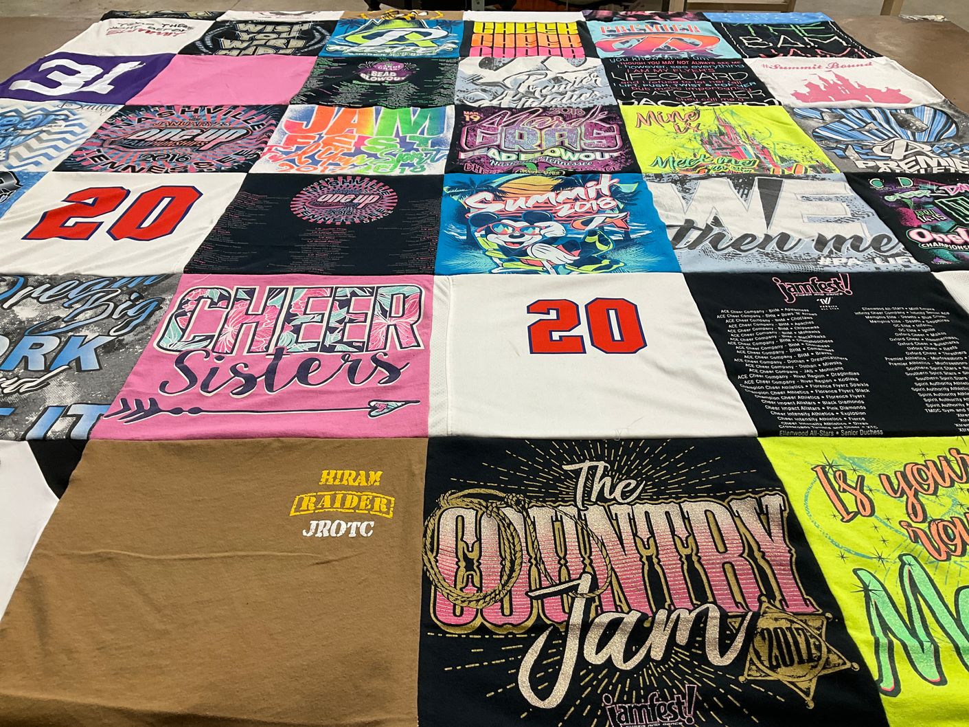 T-shirt quilt from hiram high school by Debbie from GA