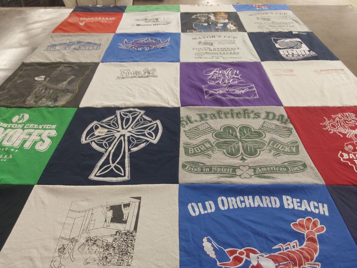 T-shirt quilt featuring boston celtics by Laura from MA