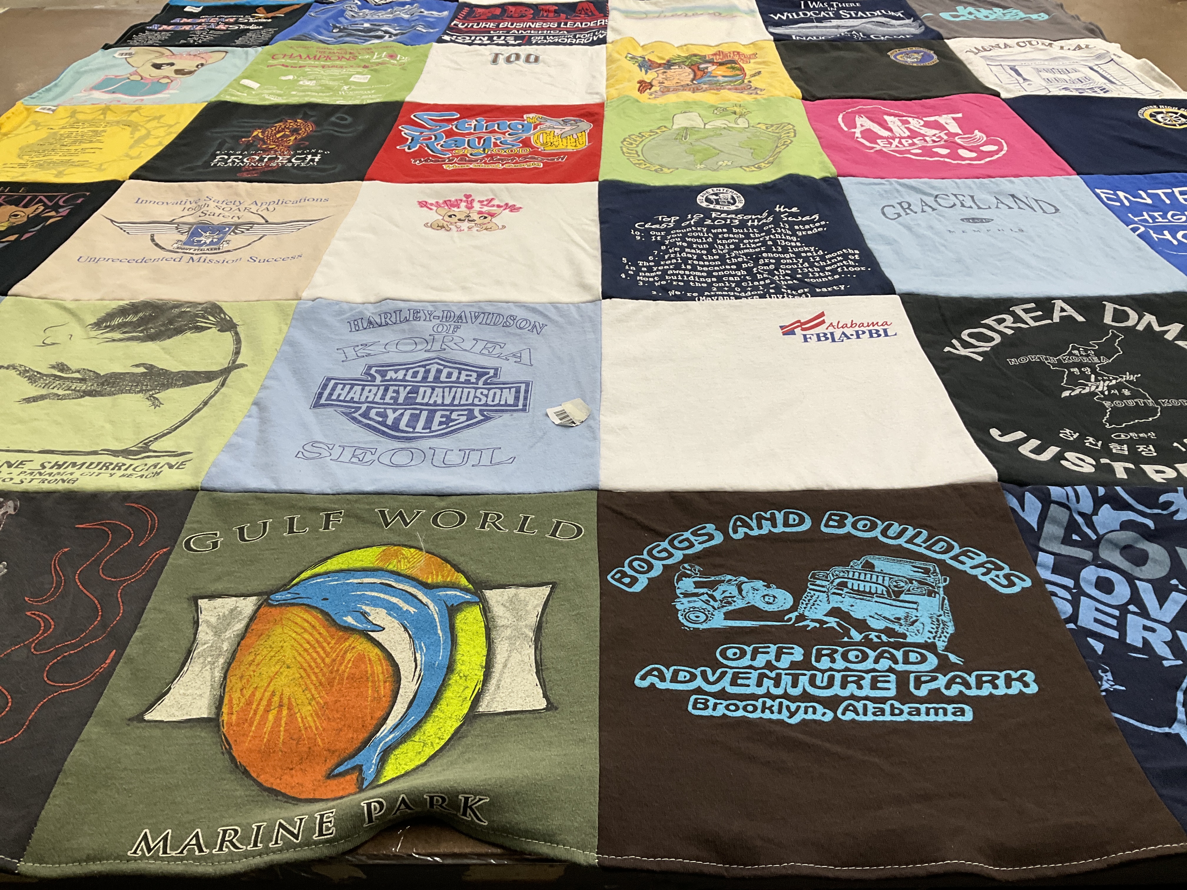T-shirt quilt from enterprise high school by Theresa from FL