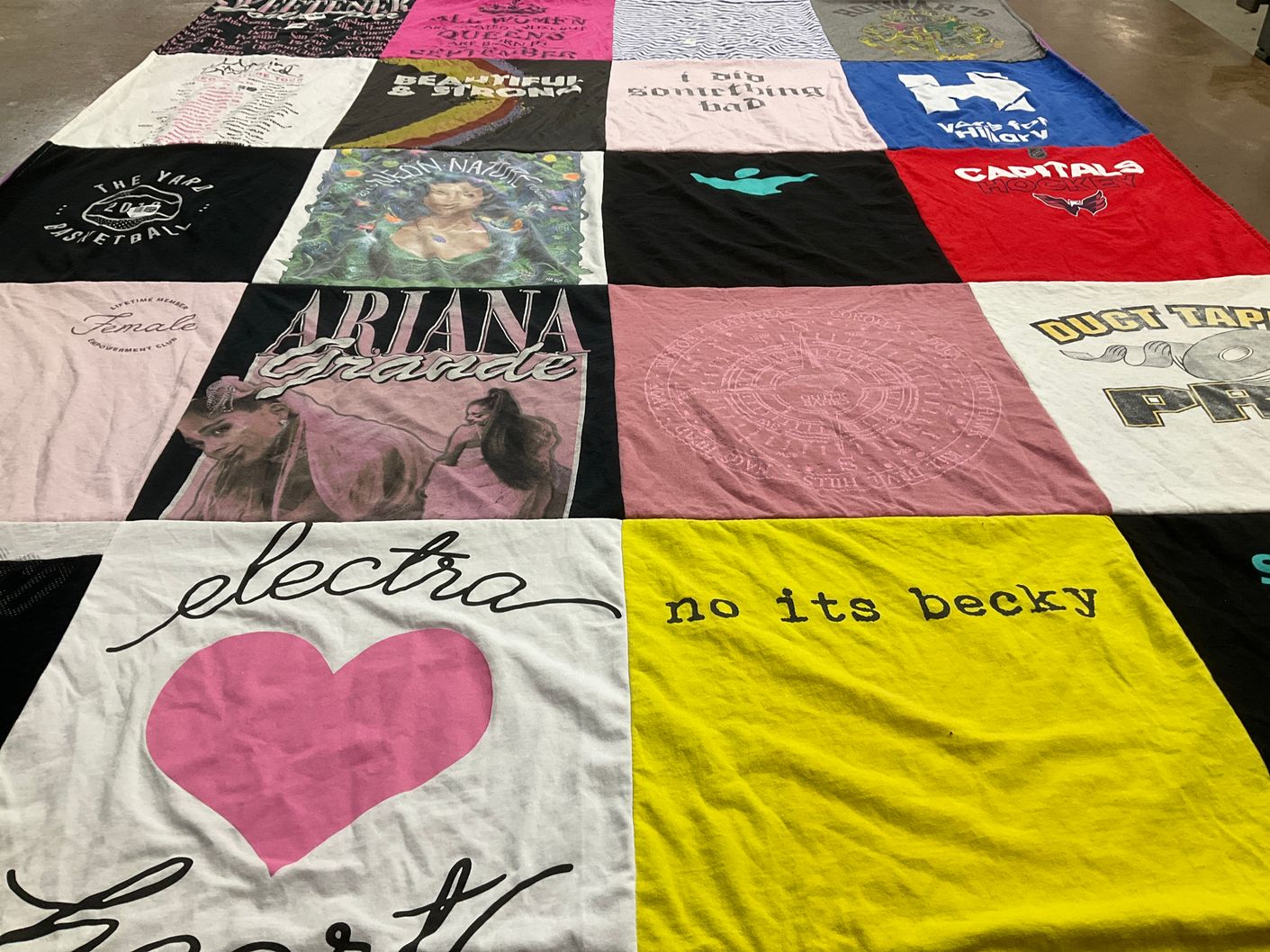 T-shirt quilt featuring washington capitals hockey by Raeni from CA