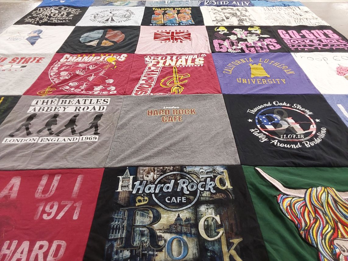 T-shirt quilt from california lutheran university by Kara from CA