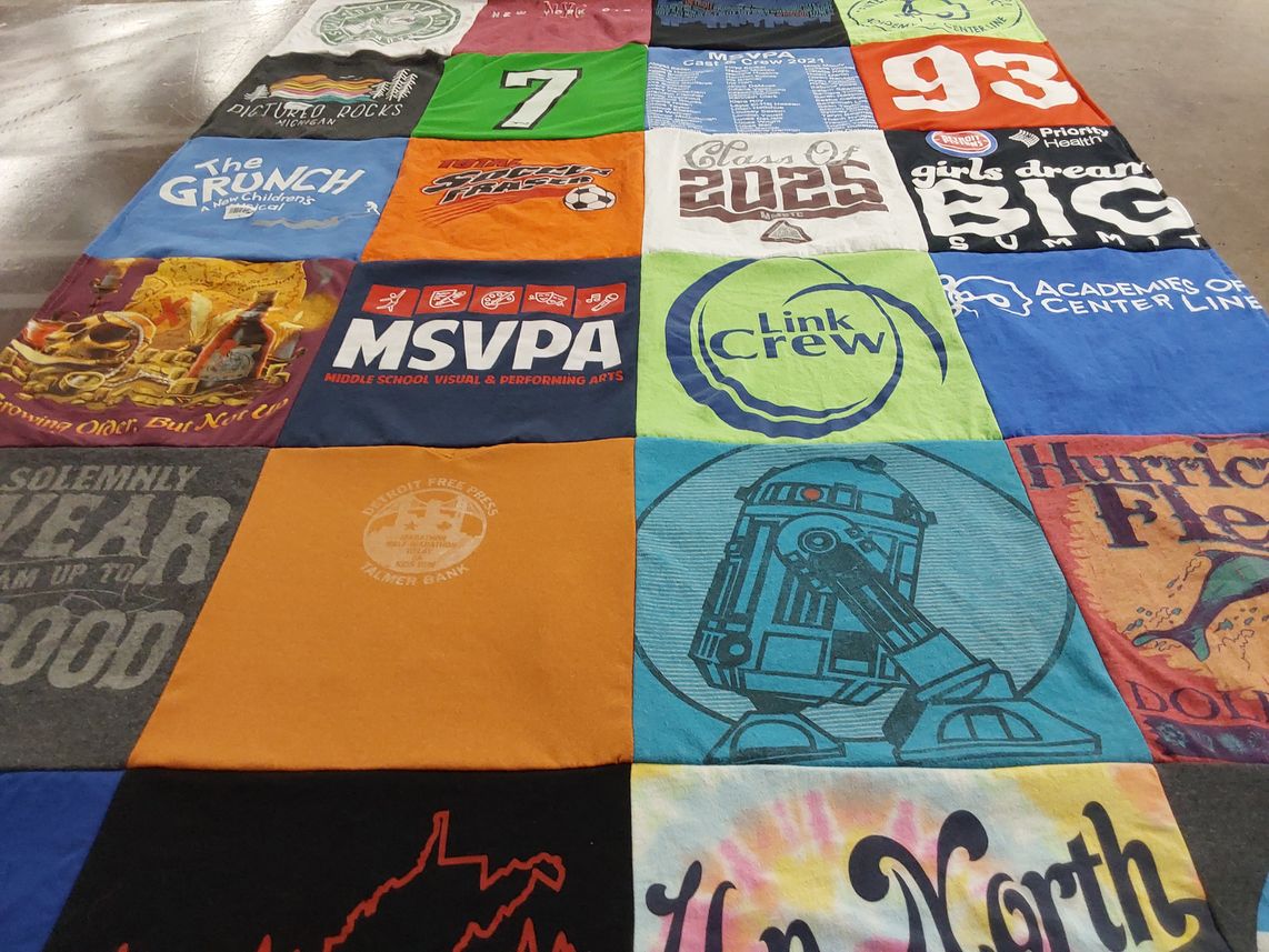 T-shirt quilt from center line high school by Avery from MI