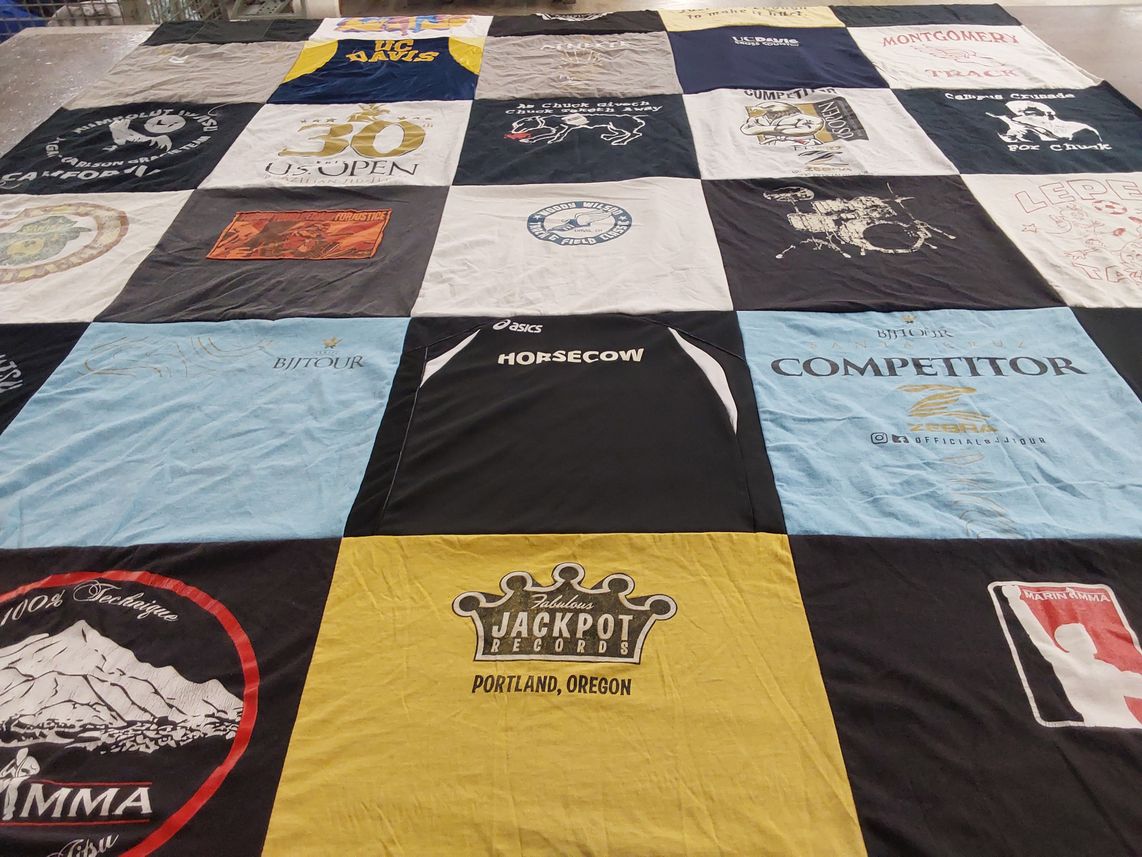 T-shirt quilt from university of california, davis by Kelsey from CA