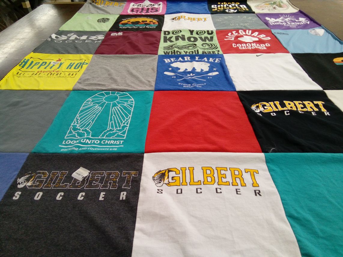T-shirt quilt featuring gilbert soccer by Jessica from AZ