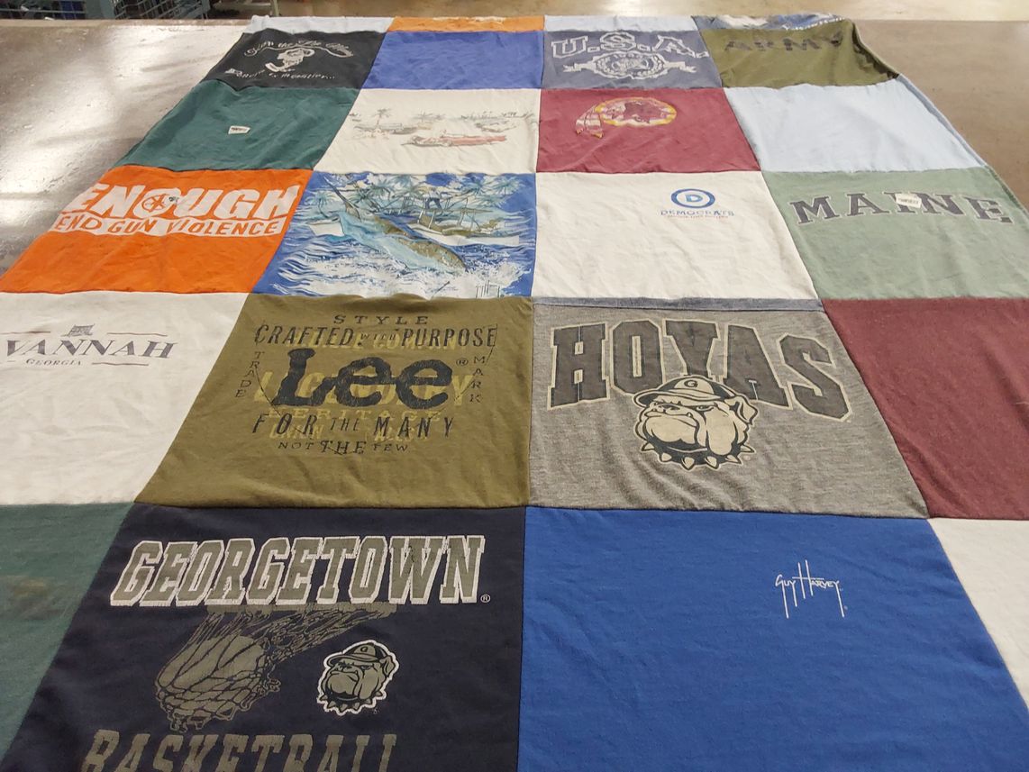 T-shirt quilt featuring georgetown university basketball by Dorothy from NC