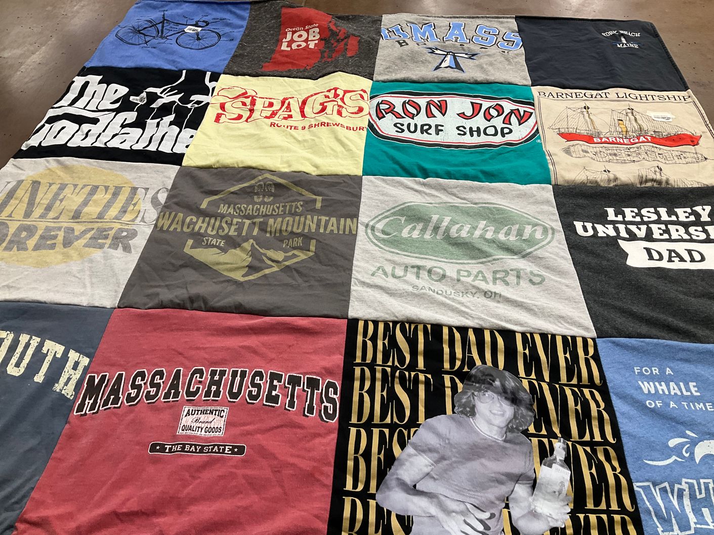 T-shirt quilt from lesley university by Michele from MA