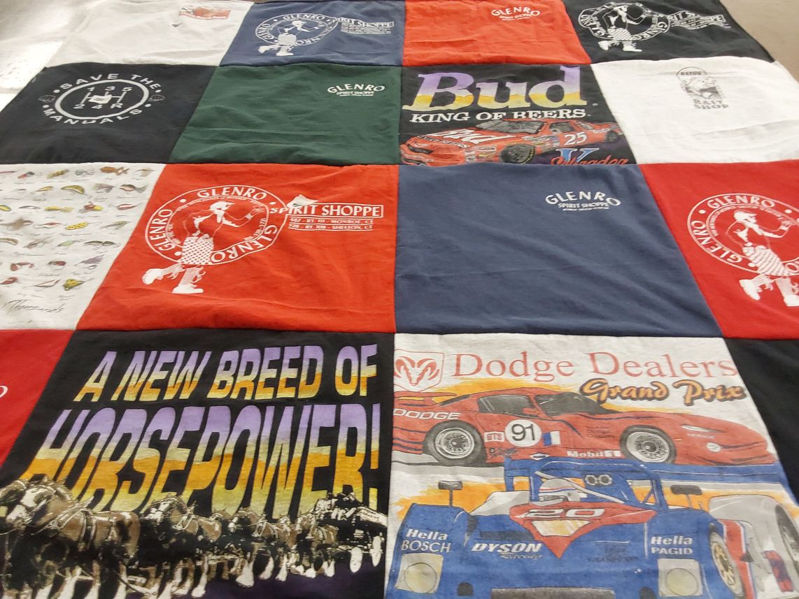 T-shirt quilt from glenro high school by Courtney from CT