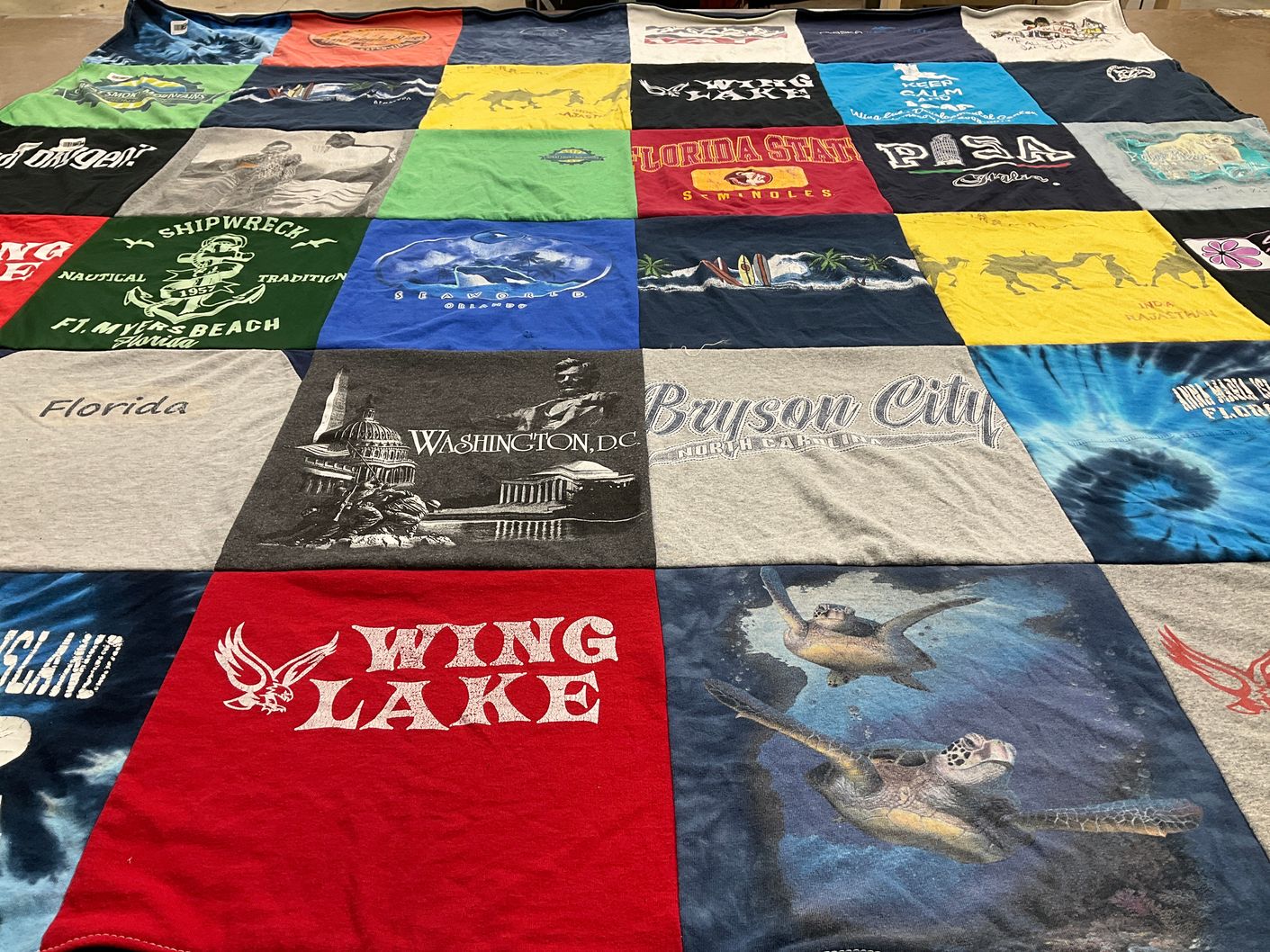 T-shirt quilt from florida state university by Heather from MI