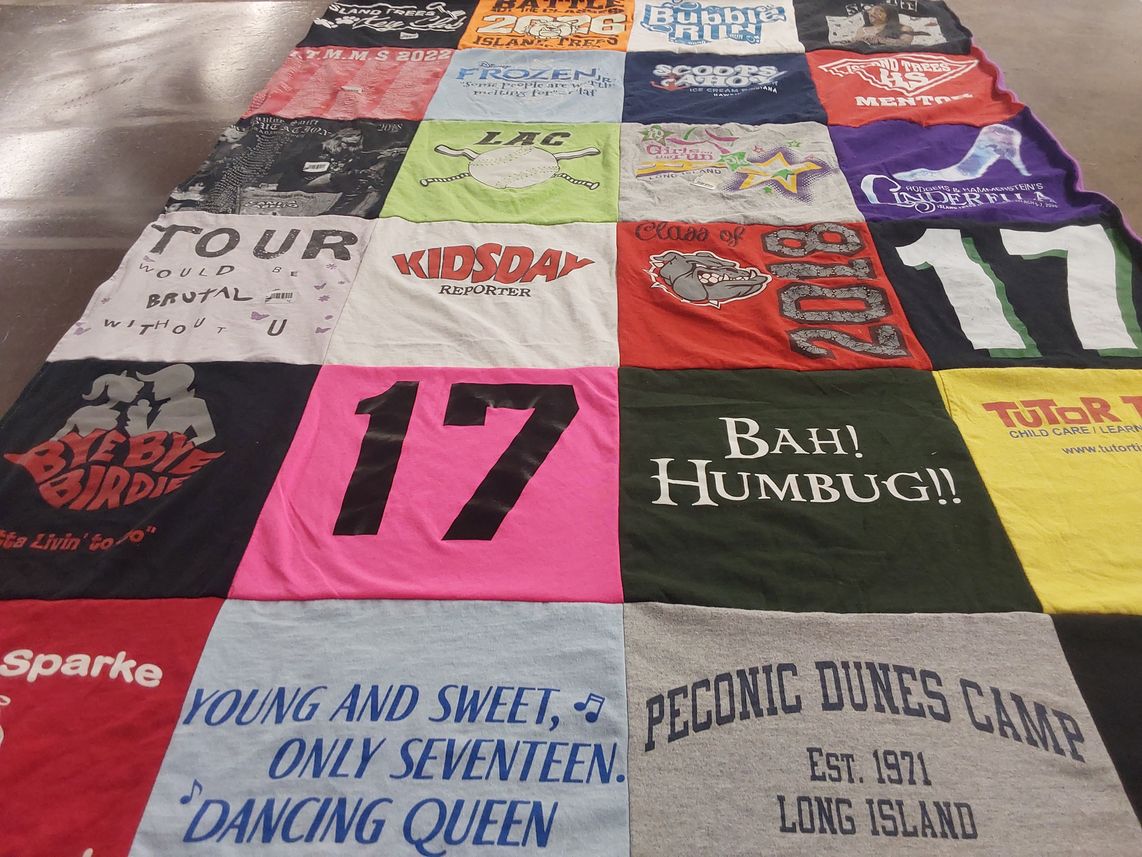 T-shirt quilt with musicals, theater themes by John from NY