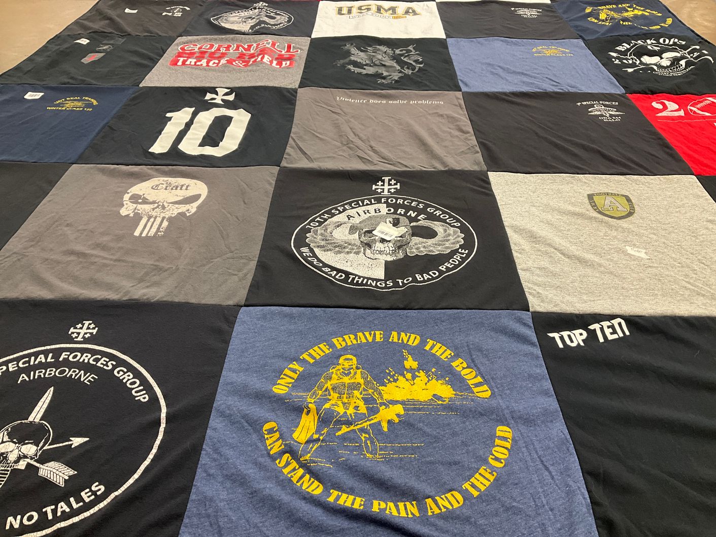 T-shirt quilt from united states military academy by Christie from PA
