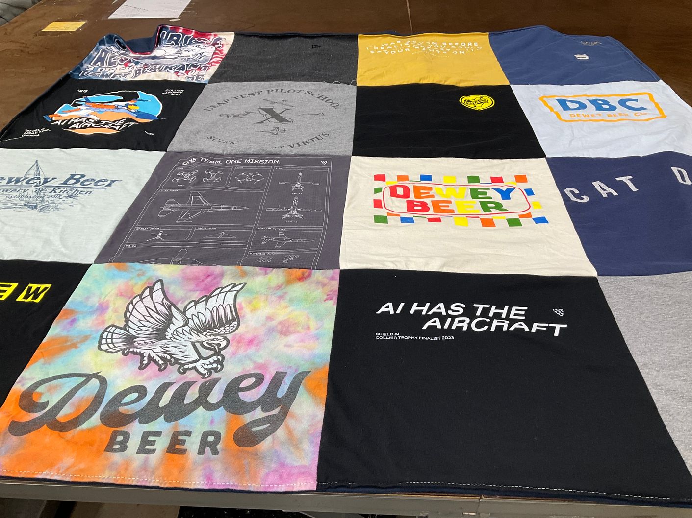 T-shirt quilt from united states navy pilot school by Ben from VA