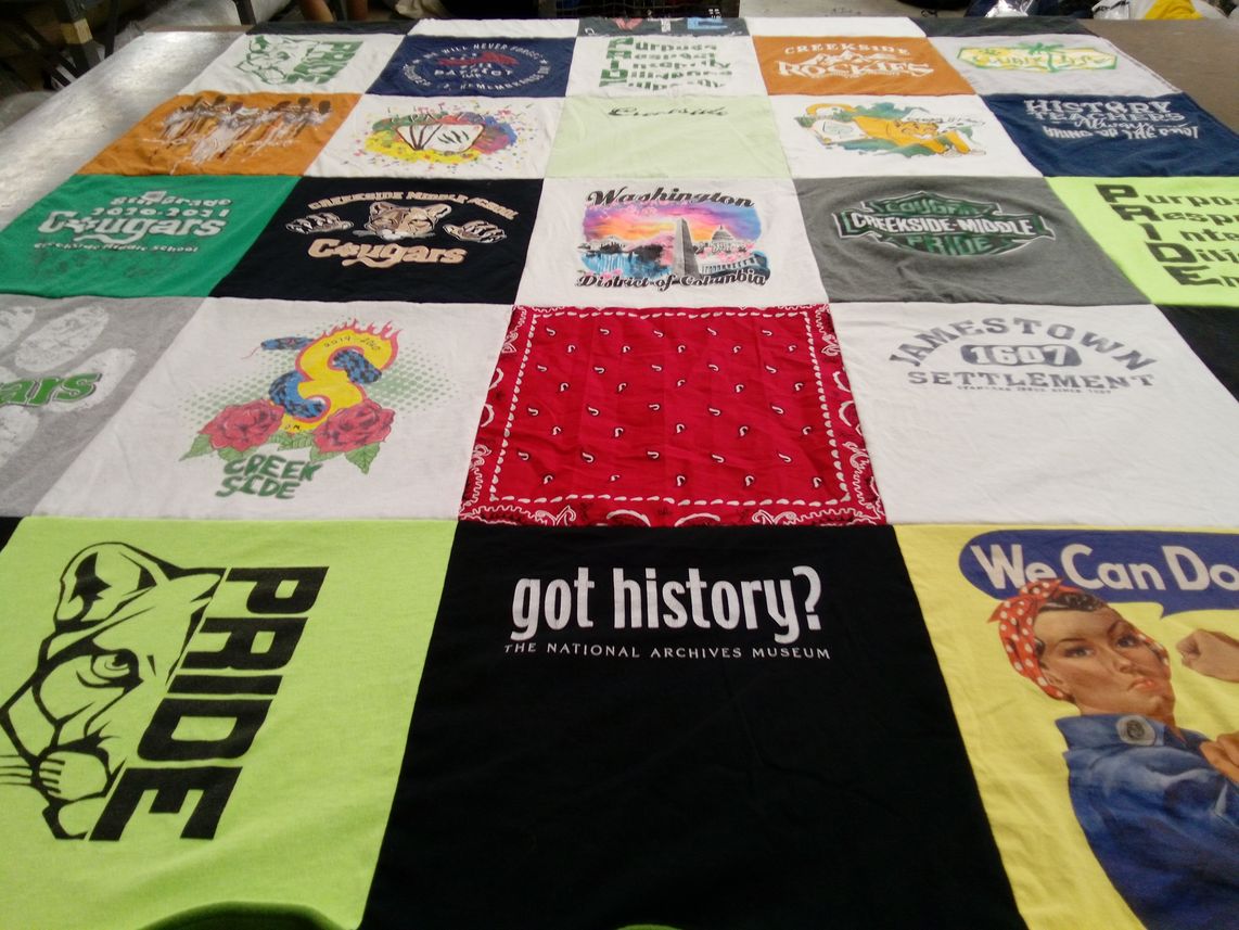 T-shirt quilt featuring cougars by Jennifer from FL
