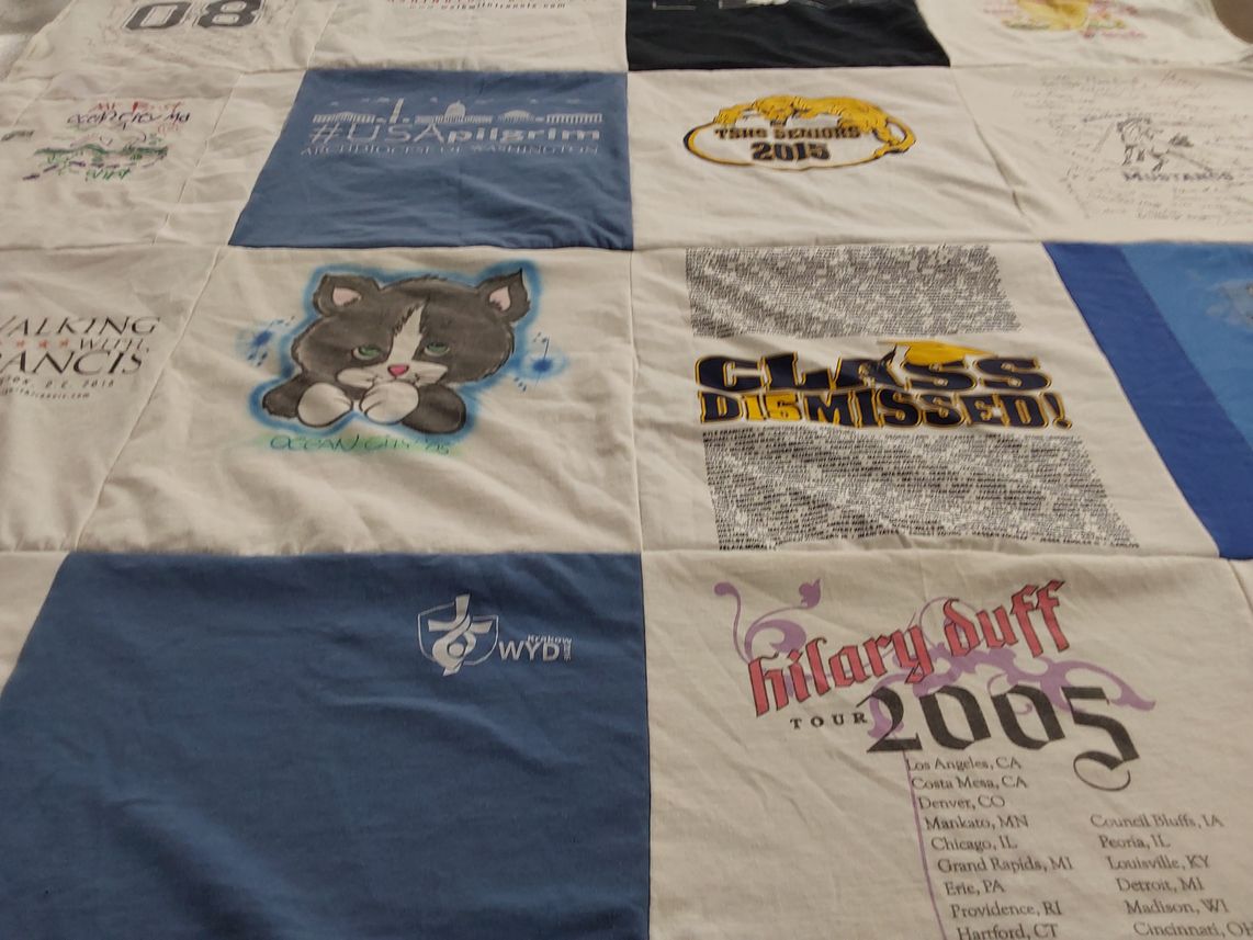 T-shirt quilt from the university of maine by Rosalie from MD