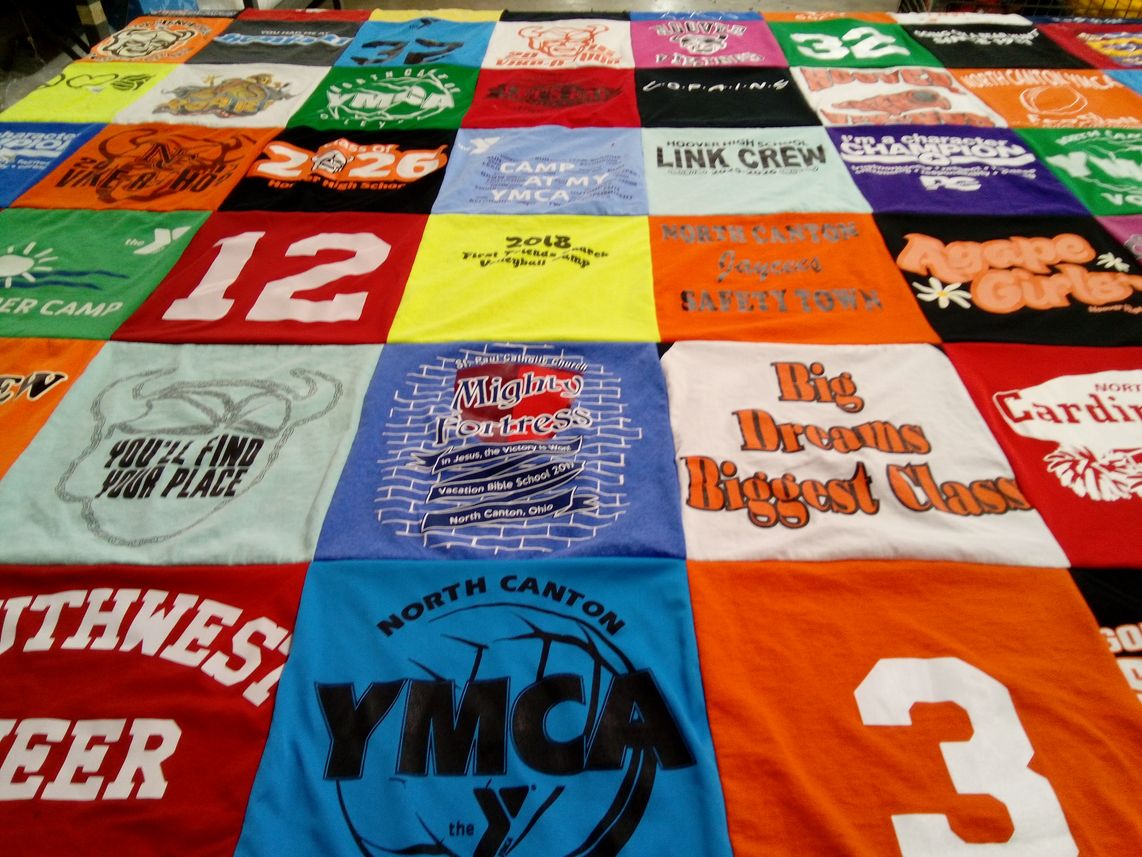 T-shirt quilt featuring north canton junior high school, north canton cardinals by John from OH