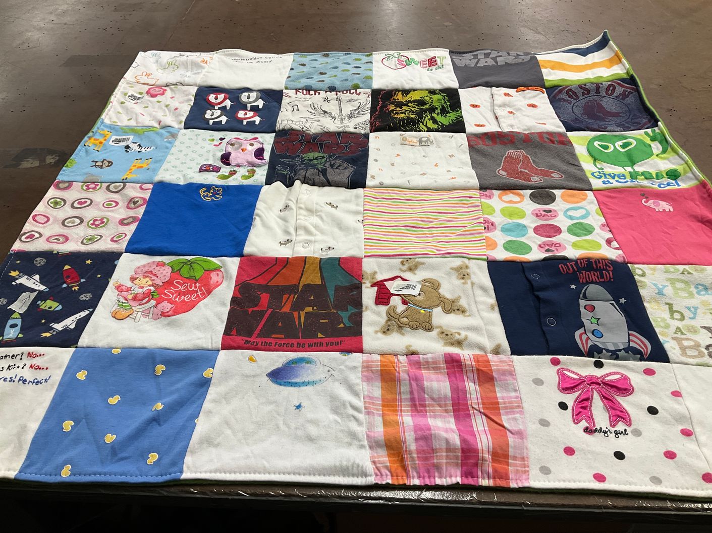 T-shirt quilt with space, children themes by Rachael from OR