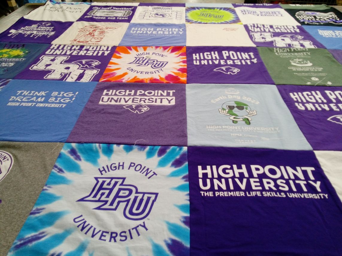 T-shirt quilt from high point university by Jamie from MA