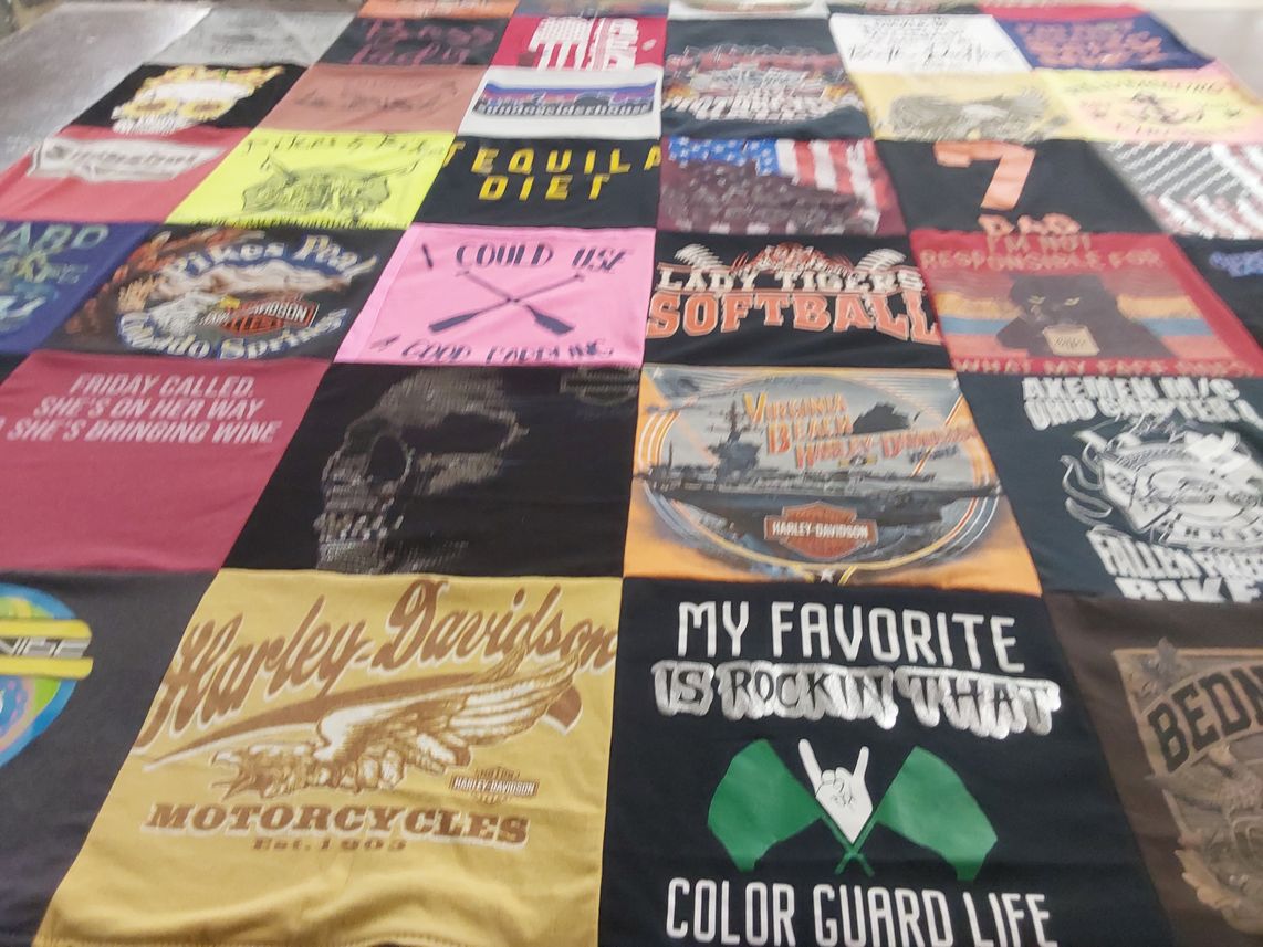 T-shirt quilt featuring softball by Kelli from OH