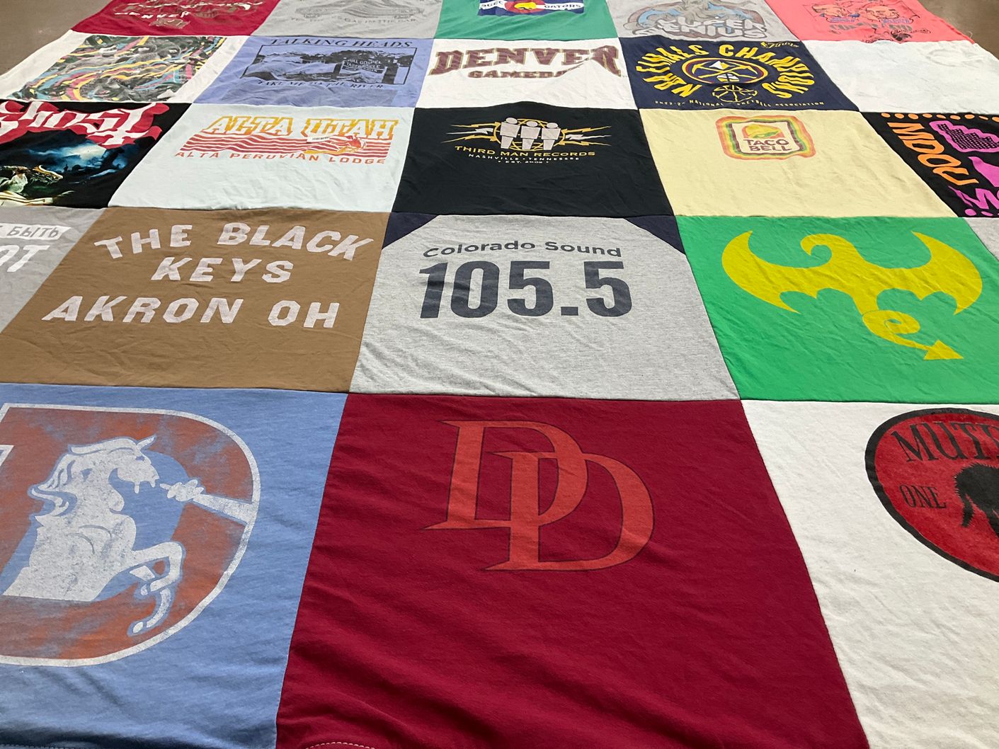 T-shirt quilt from university of denver by Patrick from CO