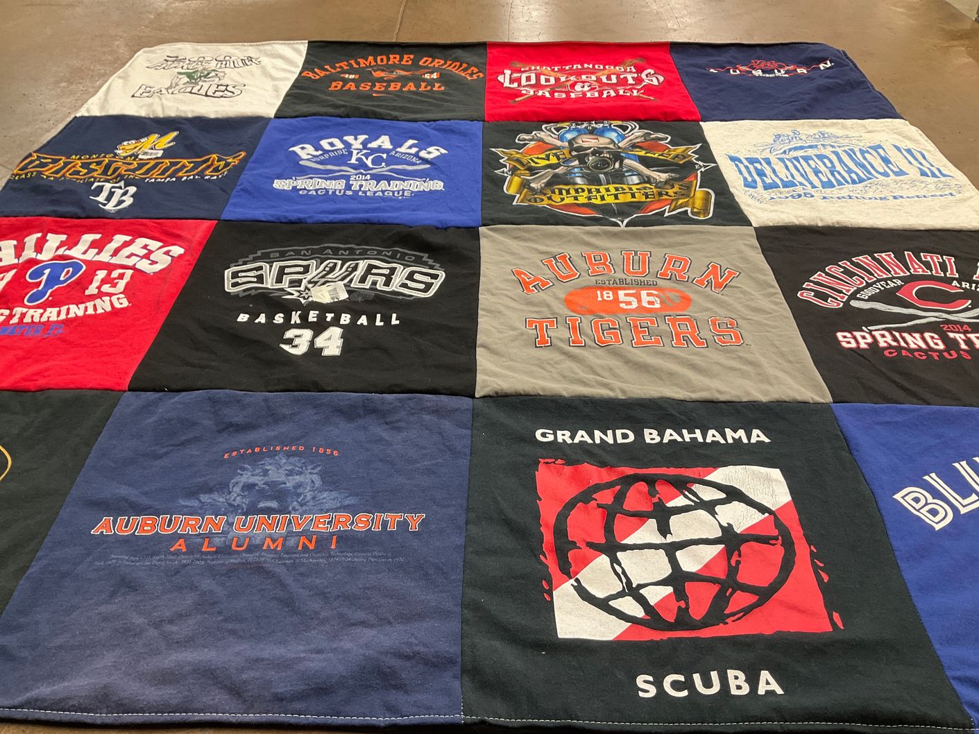 T-shirt quilt featuring auburn tigers by Steven from AL