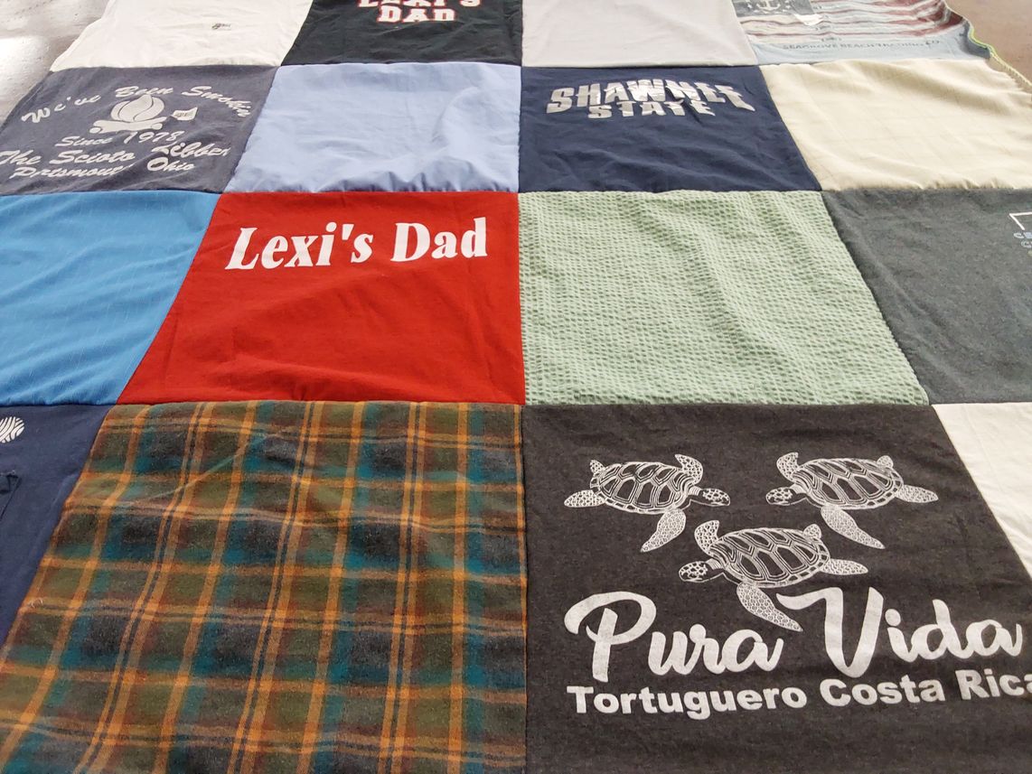 T-shirt quilt from shawnee state university by Karla from OH