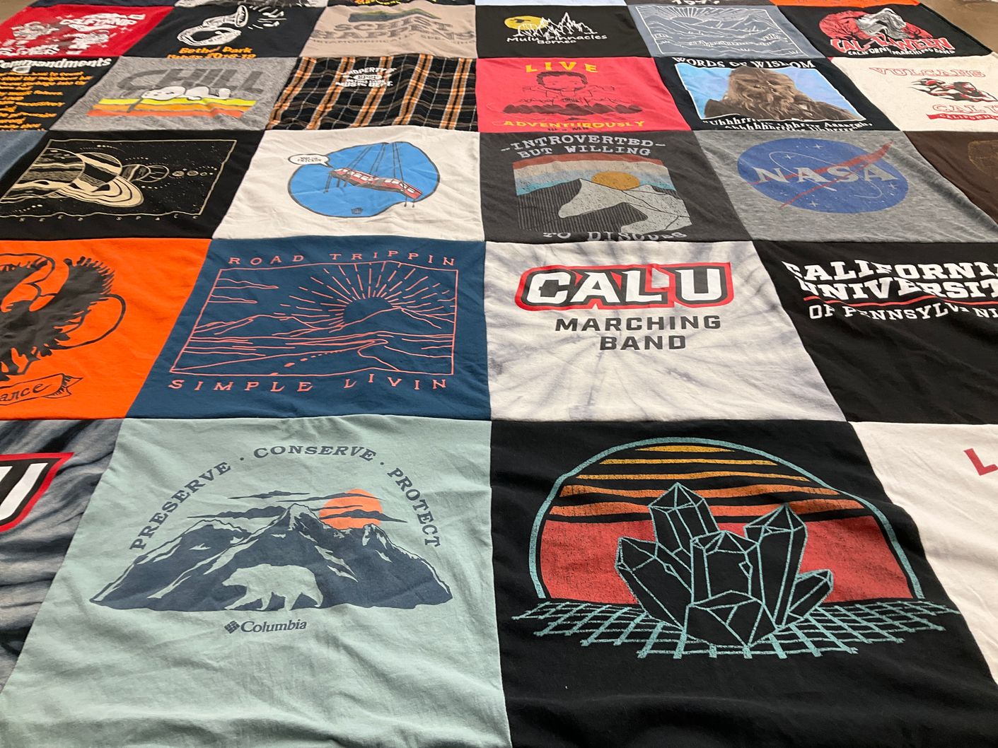 T-shirt quilt from california university of pennsylvania by Jennifer from PA