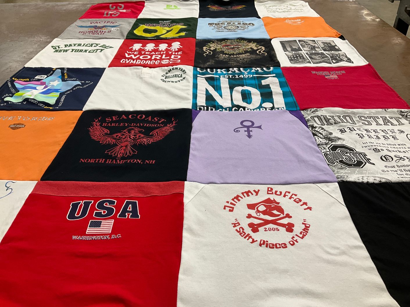 T-shirt quilt from ohio state university by Jean from MA