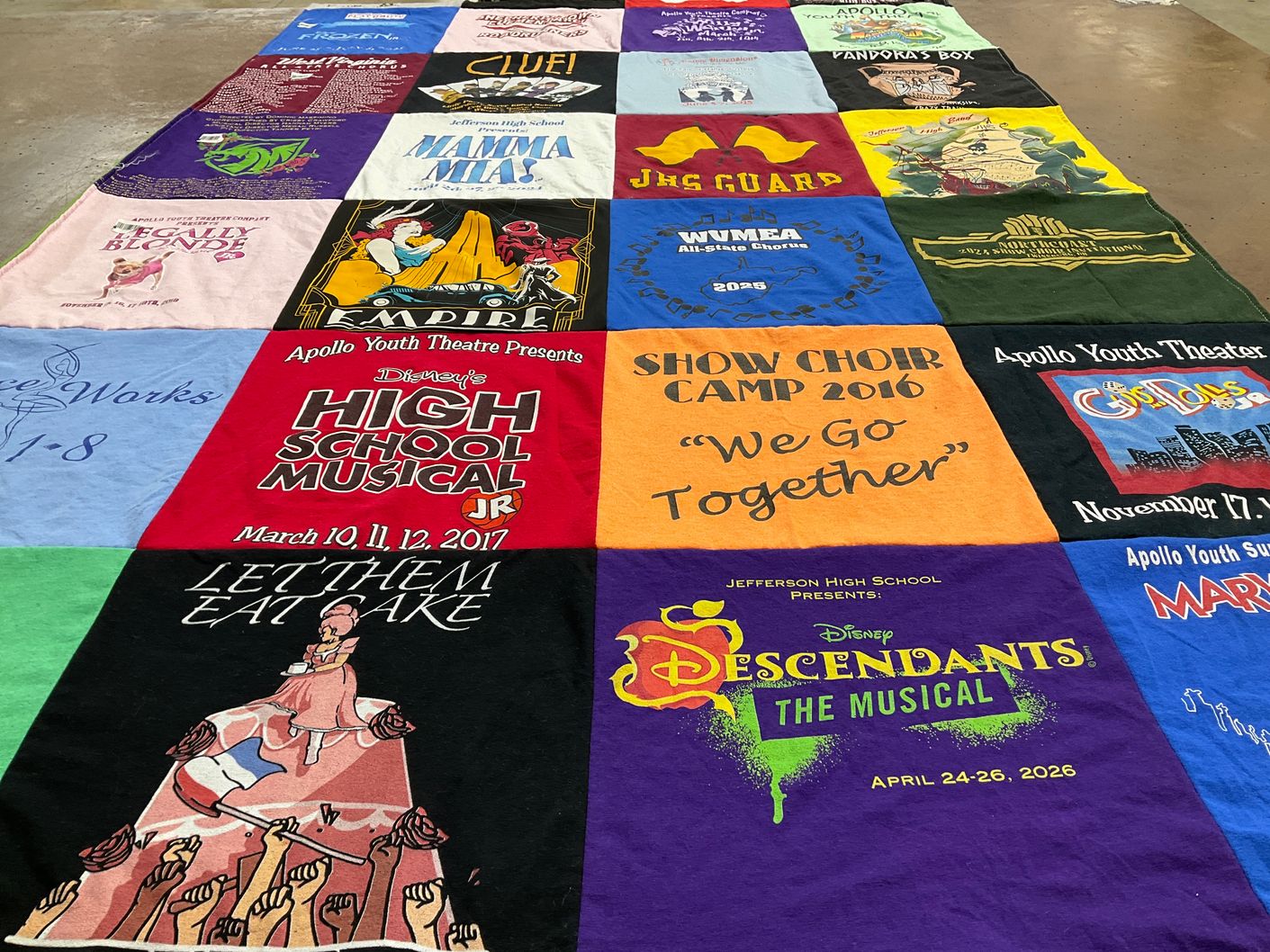 T-shirt quilt featuring jhs guard by Liz from WV