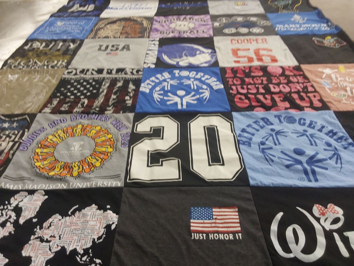 T-shirt quilt from james madison university by Keri from VA