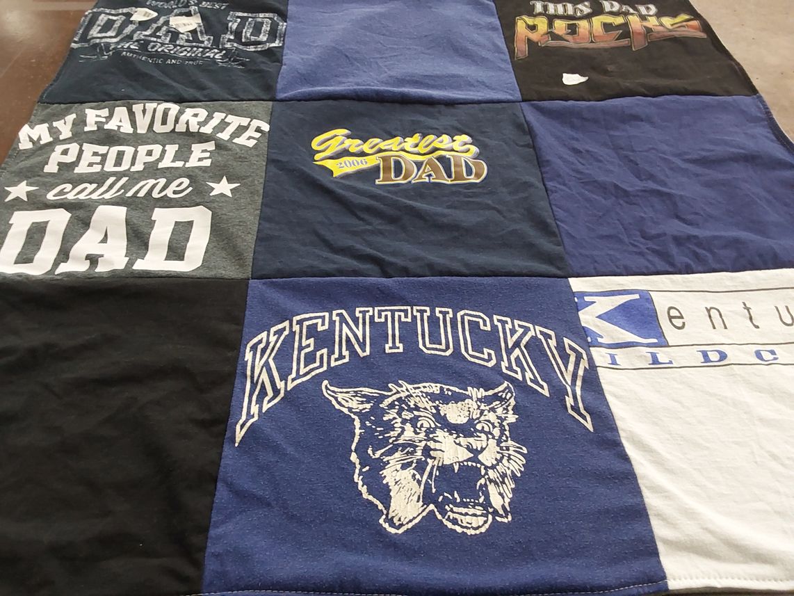 T-shirt quilt featuring kentucky wildcats by Sherry from IN